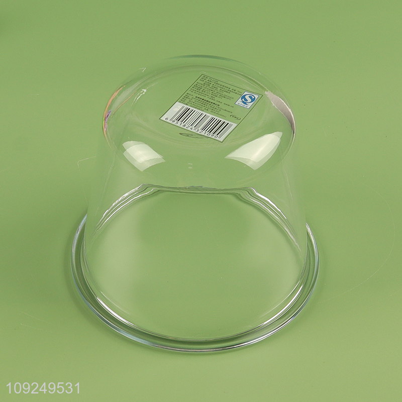 China wholesale round clear glass food container preservation box crisper