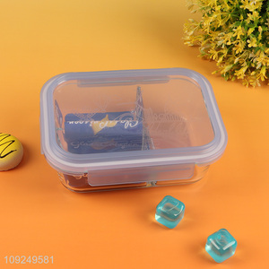 Yiwu market 3compartment glass food container preservation box lunch box