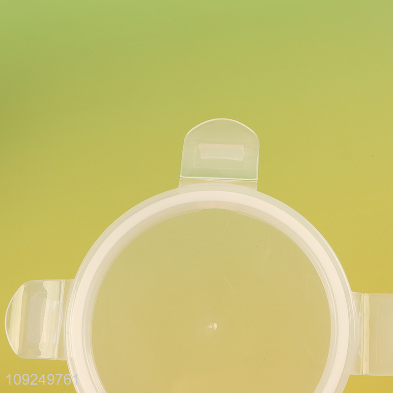 Online wholesale round sealed home kitchen plastic food container preservation box crisper