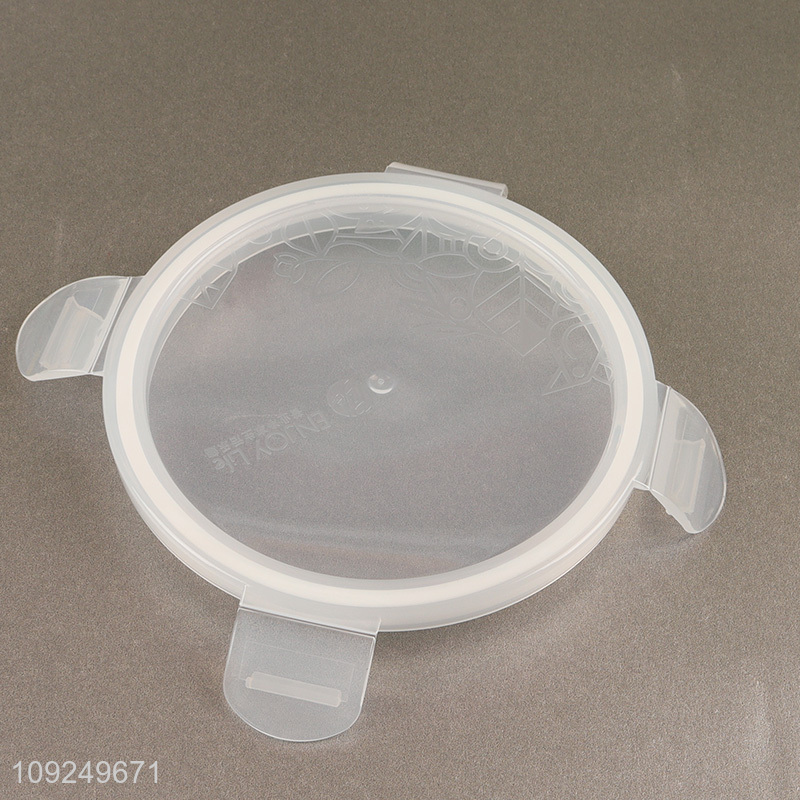 Top sale round sealed plastic food container preservation box crisper wholesale