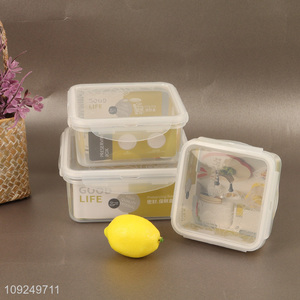 China products square sealed plastic food container preservation box crisper