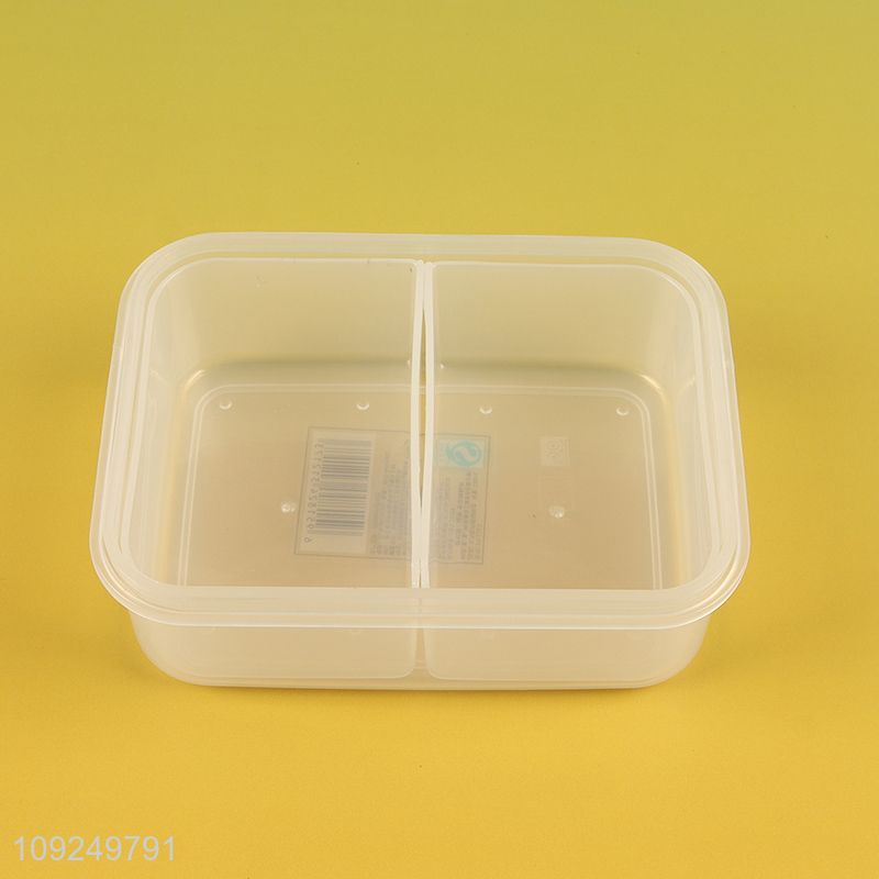 China wholesale 2compartment plastic food container preservation box for home kitchenn
