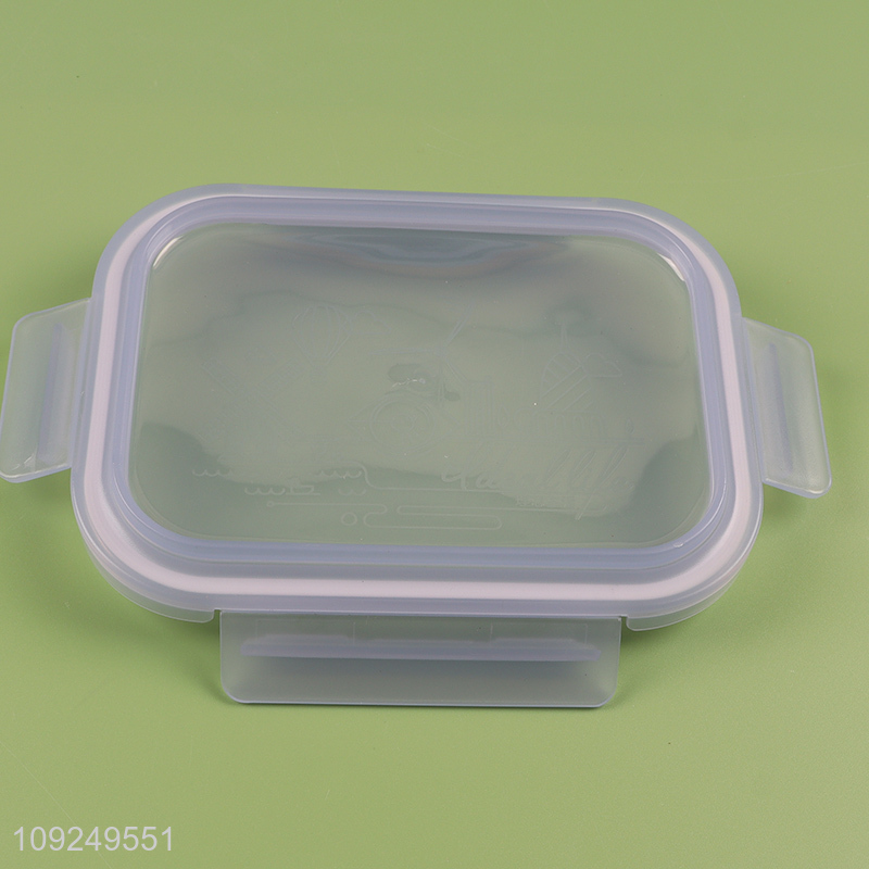 Hot selling rectangle clear glass food container preservation box wholesale