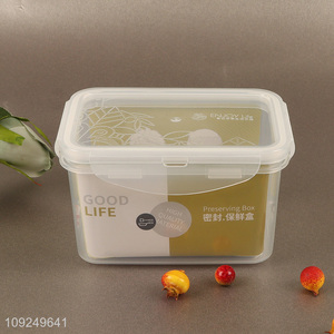 Good price rectangle 820ml plastic food container preservation box crisper