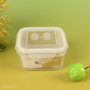 Factory wholesale square plastic food container preservation box crisper with lid