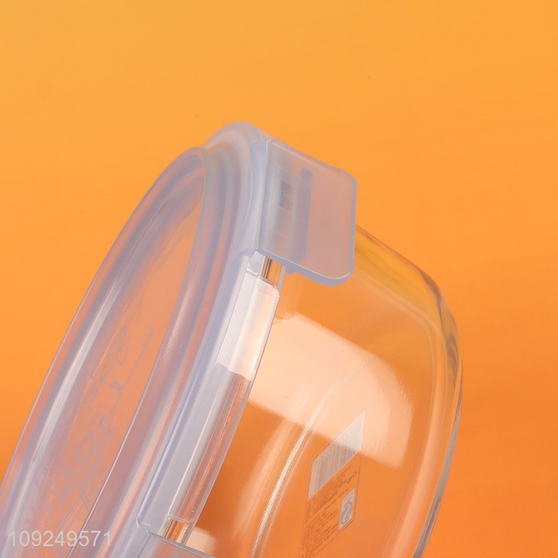 Most popular round 950ml sealed glass food container preservation box