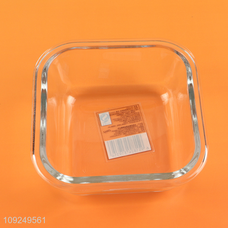 Top quality square home kitchen glass food container preservation box for sale