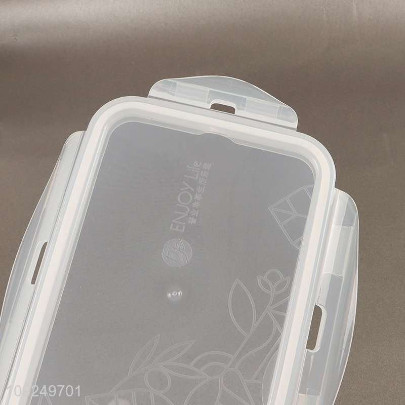 Top selling rectangle home kitchen plastic food container preservation box crisper