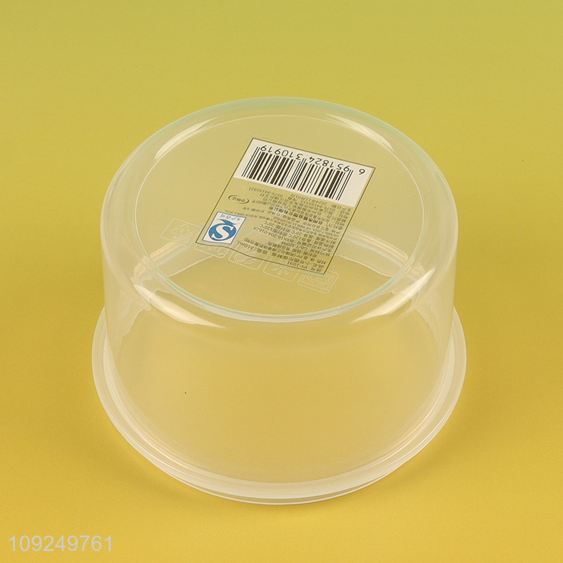 Online wholesale round sealed home kitchen plastic food container preservation box crisper