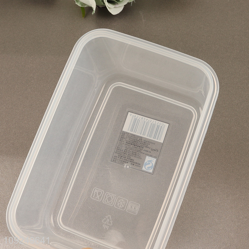Good price rectangle 820ml plastic food container preservation box crisper