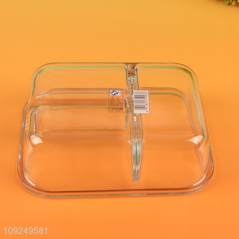 Yiwu market 3compartment glass food container preservation box lunch box
