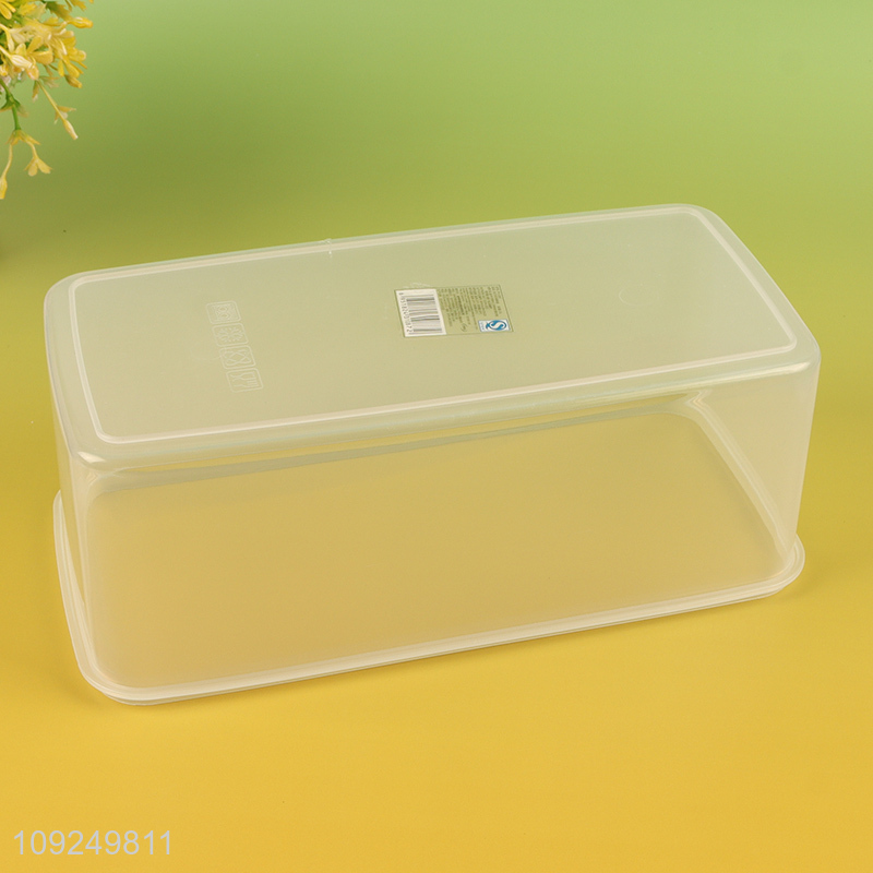 China wholesale rectangle plastic food container preservation box with lid