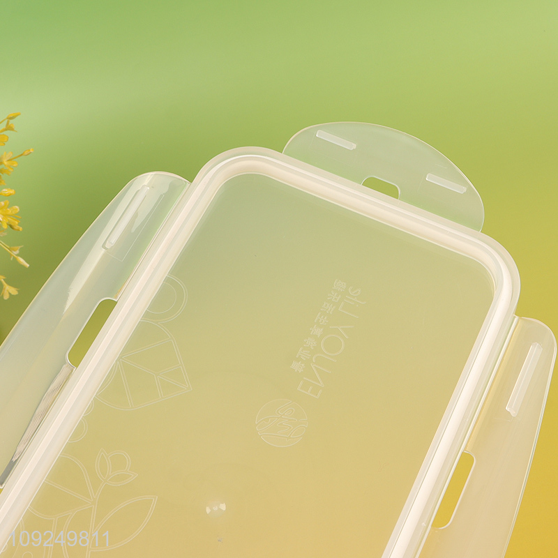 China wholesale rectangle plastic food container preservation box with lid