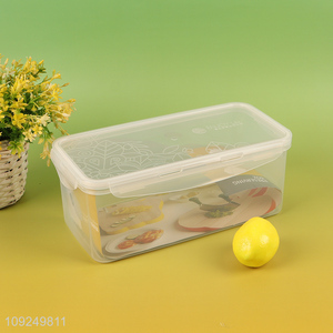 China wholesale rectangle plastic food container preservation box with lid