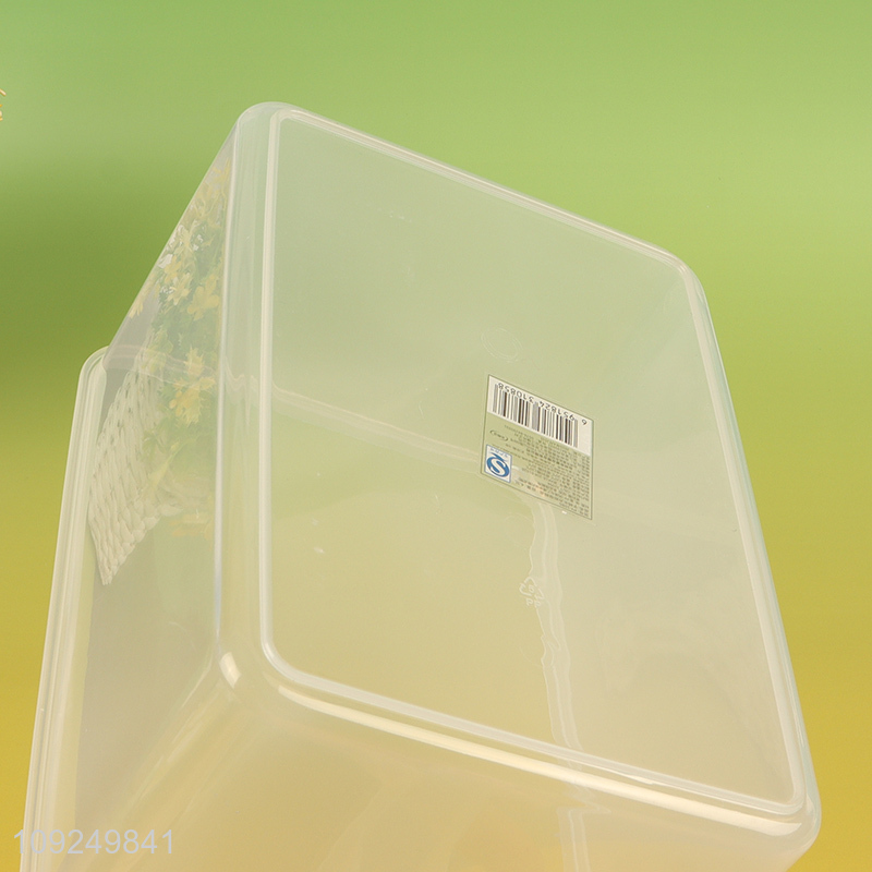 Popular products large capacity plastic rectangle preservation box with handle