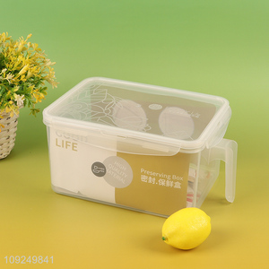 Popular products large capacity plastic rectangle preservation box with handle
