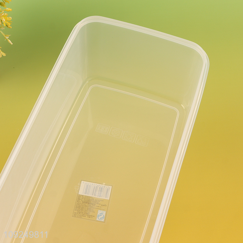 China wholesale rectangle plastic food container preservation box with lid