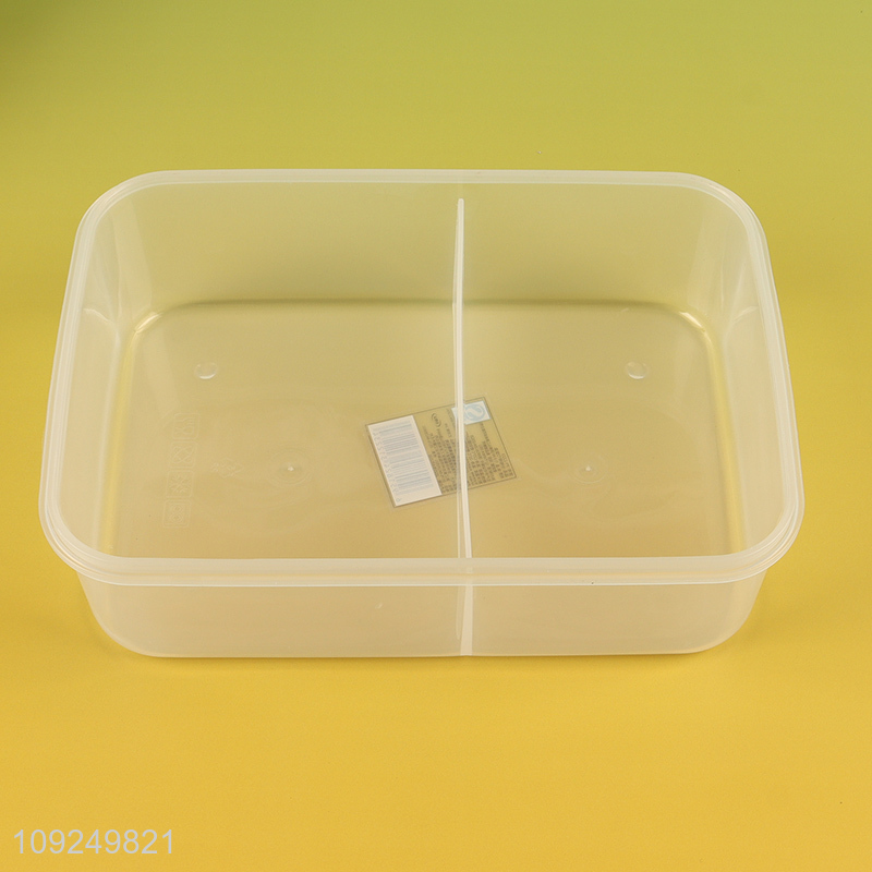 China products 2compartment school office plastic lunch box with spoon