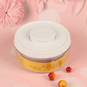 Hot items round plastic sealed storage jar 300ml storage jar with lid