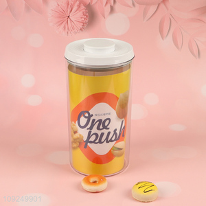Good selling large capacity round plastic food container dry food storage jar