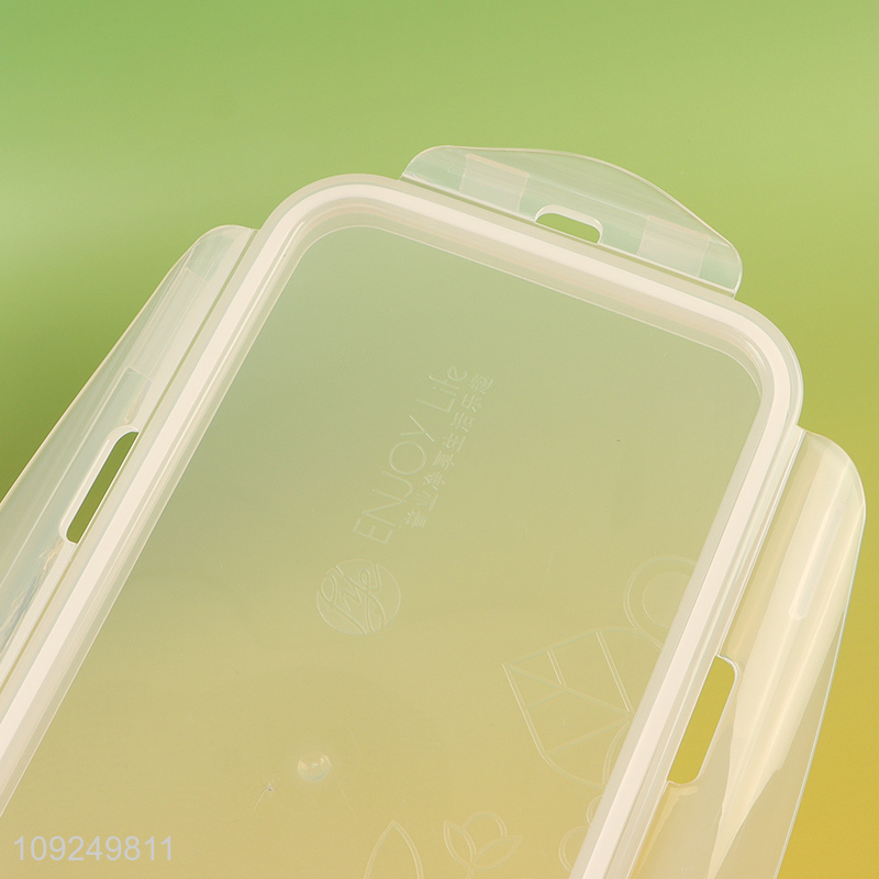 China wholesale rectangle plastic food container preservation box with lid