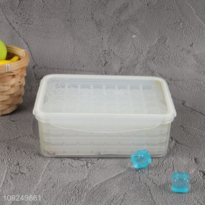 New arrival multi-layer rectangle ice cube mold ice cube tray with lid