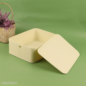 Factory direct sale rectangle desktop organizer storage box with lid