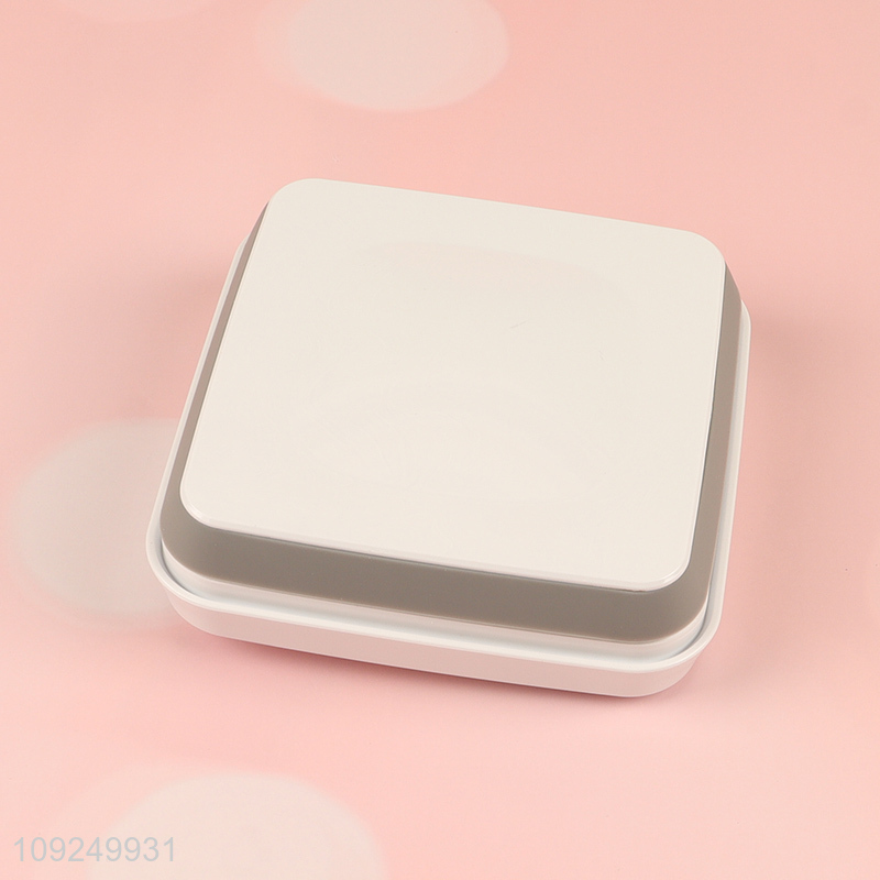 Top quality square 2.3L plastic food container dry food storage jar with lid