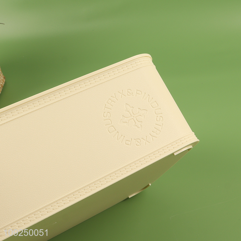 Factory direct sale rectangle desktop organizer storage box with lid