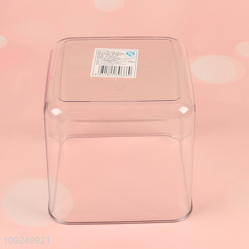 Good quality square home kitchen plastic food container dry food storage jar