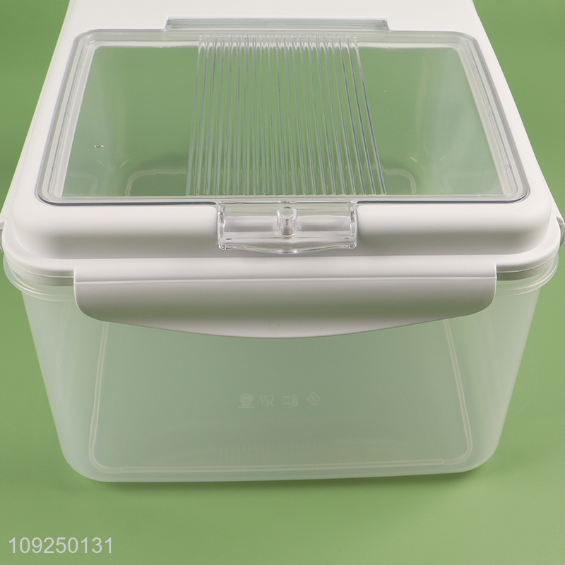 China supplier rectangle household rice dispenser cereal grain snack storage container bucket