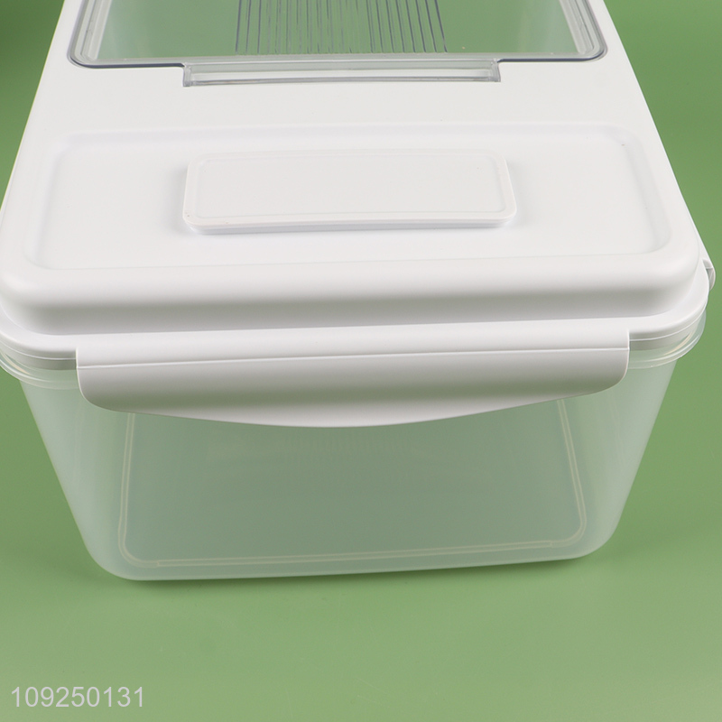 China supplier rectangle household rice dispenser cereal grain snack storage container bucket