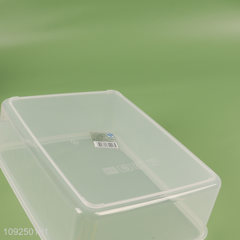Yiwu market rectangle home kitchen food container preservation box with handle