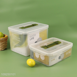 Yiwu market rectangle home kitchen food container preservation box with handle