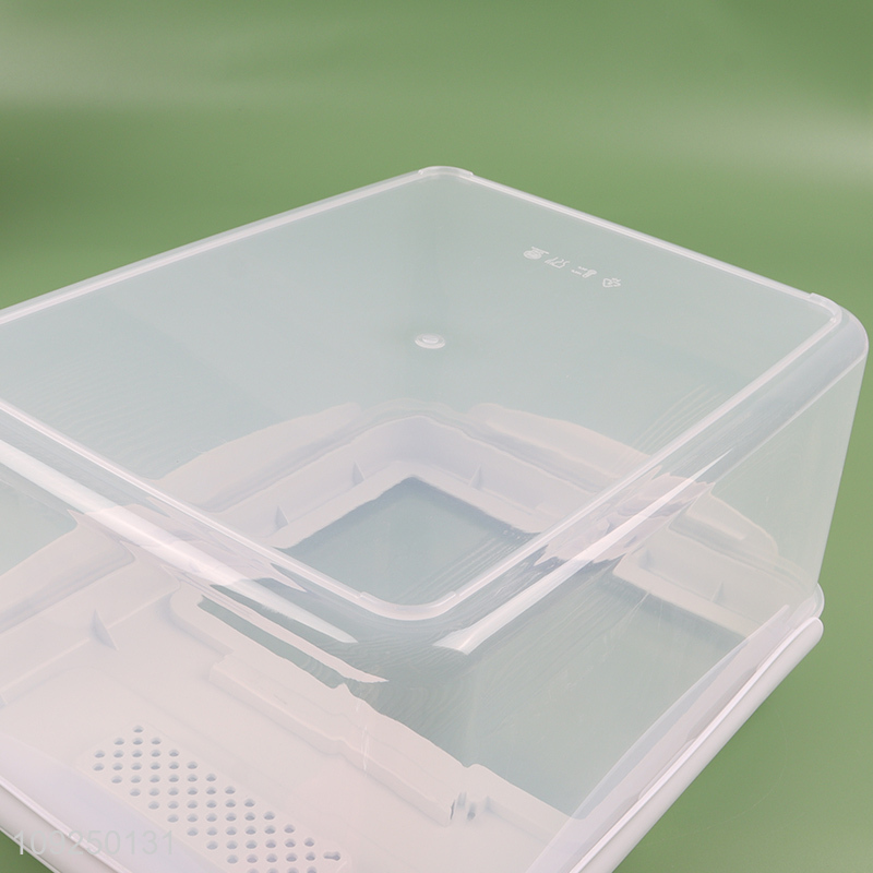 China supplier rectangle household rice dispenser cereal grain snack storage container bucket