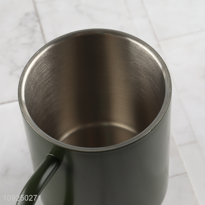 Online Wholesale Stainless Steel Coffee Mug with Handle Custom Logo Metal Mug