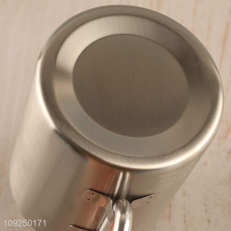 New Arrival Stainless Steel Camping Mug with Carabiner for Traveling Hiking