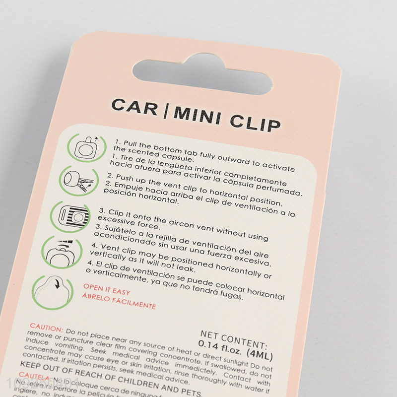 Factory Price Car Air Freshener Jasmine Scented Car Vent Air Freshener