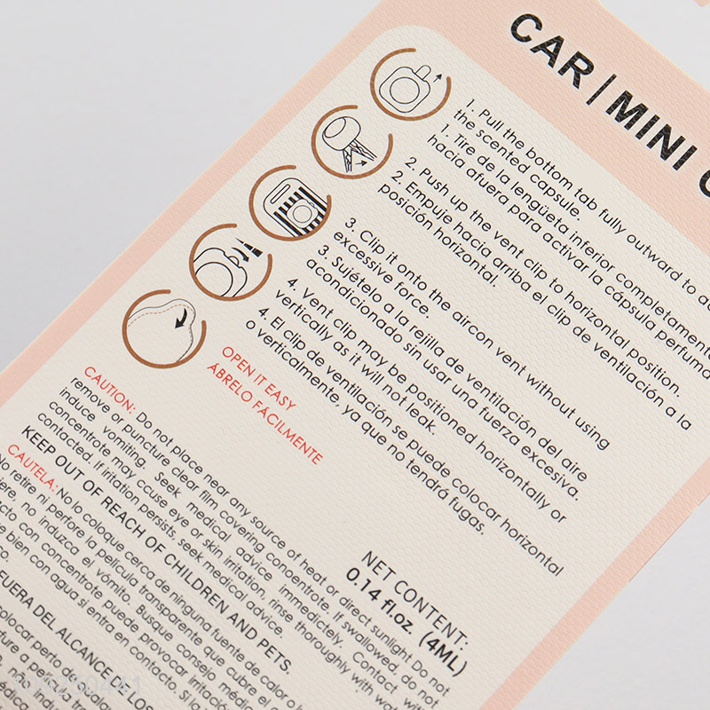 Online Wholesale Car Air Freshener Ocean Scented Car Vent Air Freshener