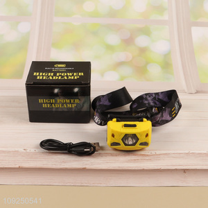 Hot products outdoor waterproof rechargeable battery high power headlights head lamp