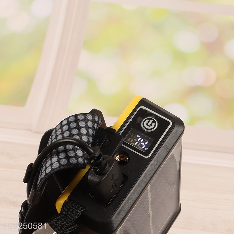 China factory professional outdoor white laser solar energy head lights head lamp