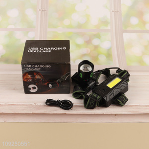 Top selling professional outdoor aluminum alloy usb charging head lamp head lights