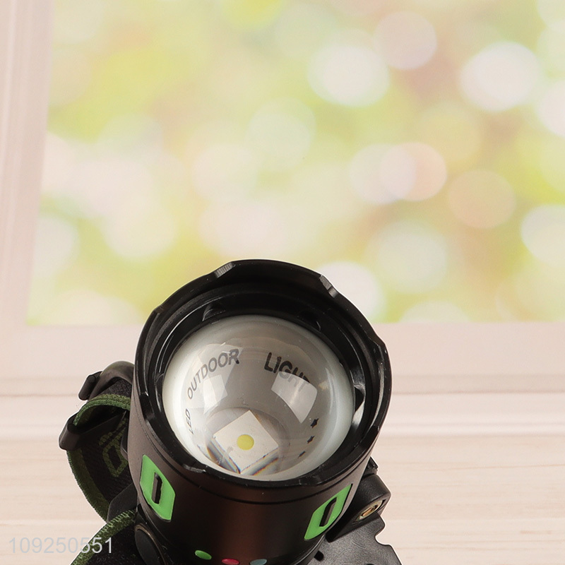 Top selling professional outdoor aluminum alloy usb charging head lamp head lights