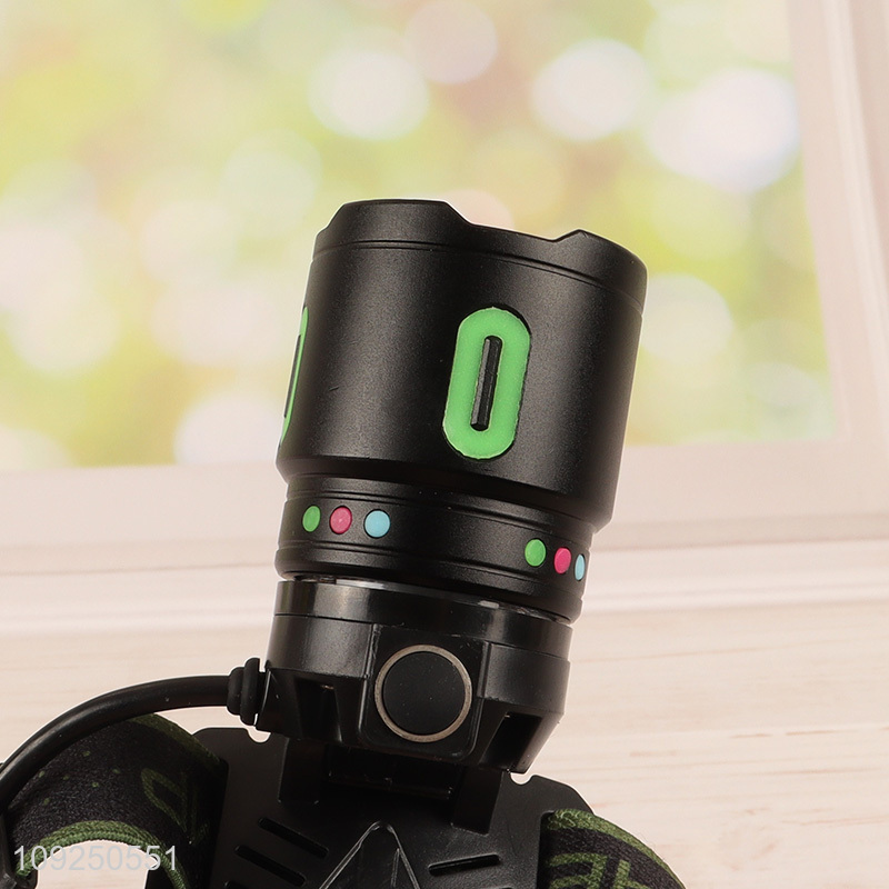 Top selling professional outdoor aluminum alloy usb charging head lamp head lights