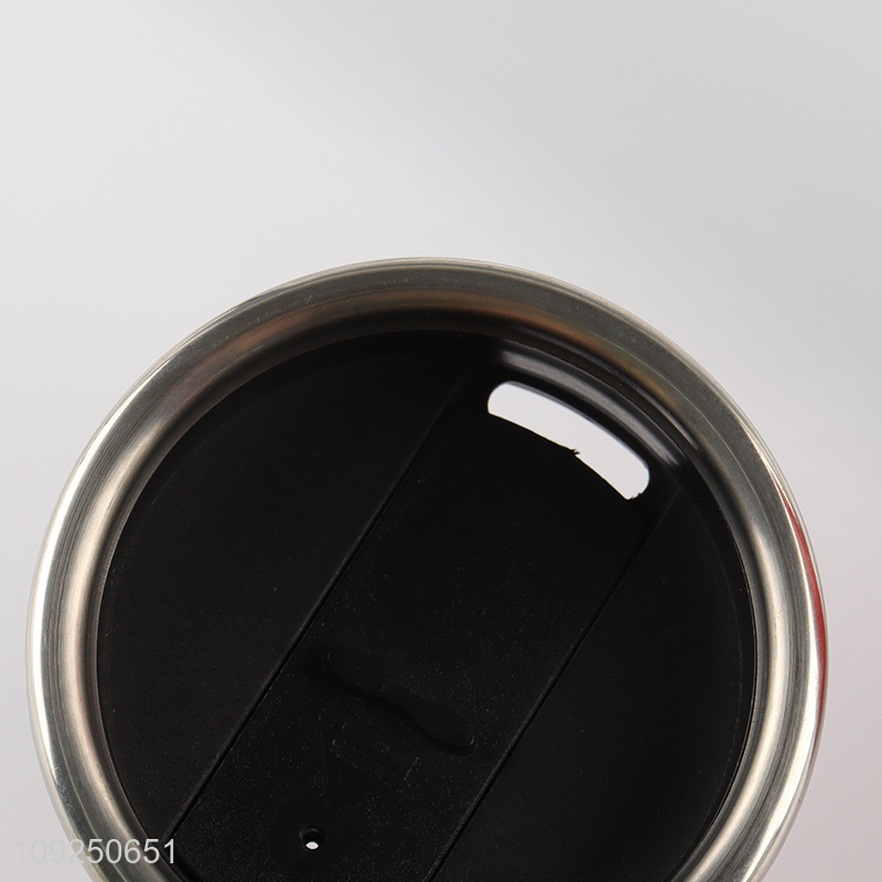 Factory Price Customized Logo Single Wall Stainless Steel Travel Mug with Handle