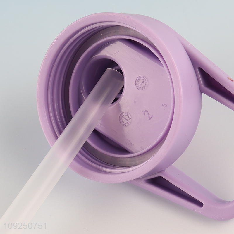 China Imports Plastic Fitness Sports Water Bottle with Shoulder Strap and Straw