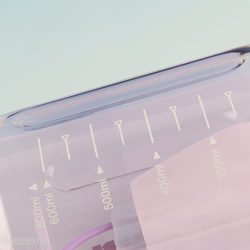 China Imports Plastic Fitness Sports Water Bottle with Shoulder Strap and Straw