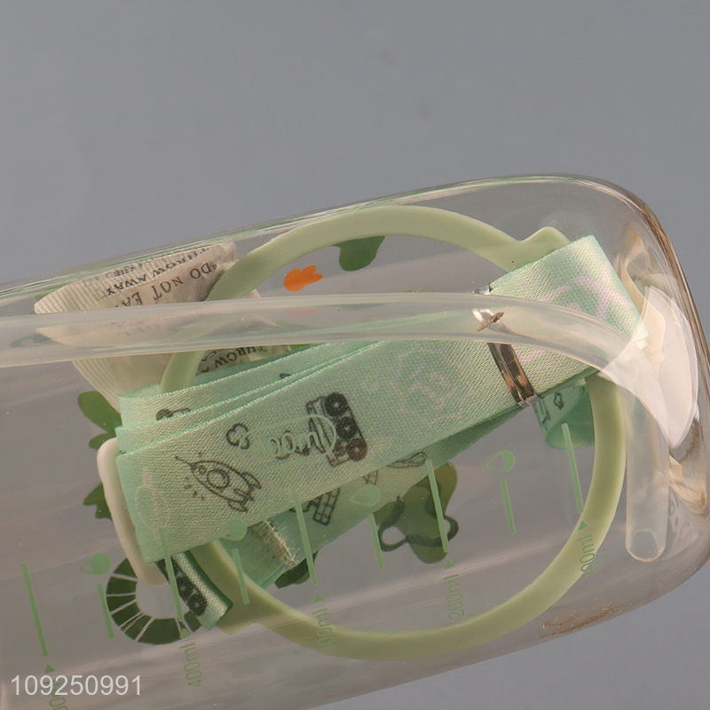 High Quality Plastic Water Bottle with Straw & Shoulder Strap for Kids Students