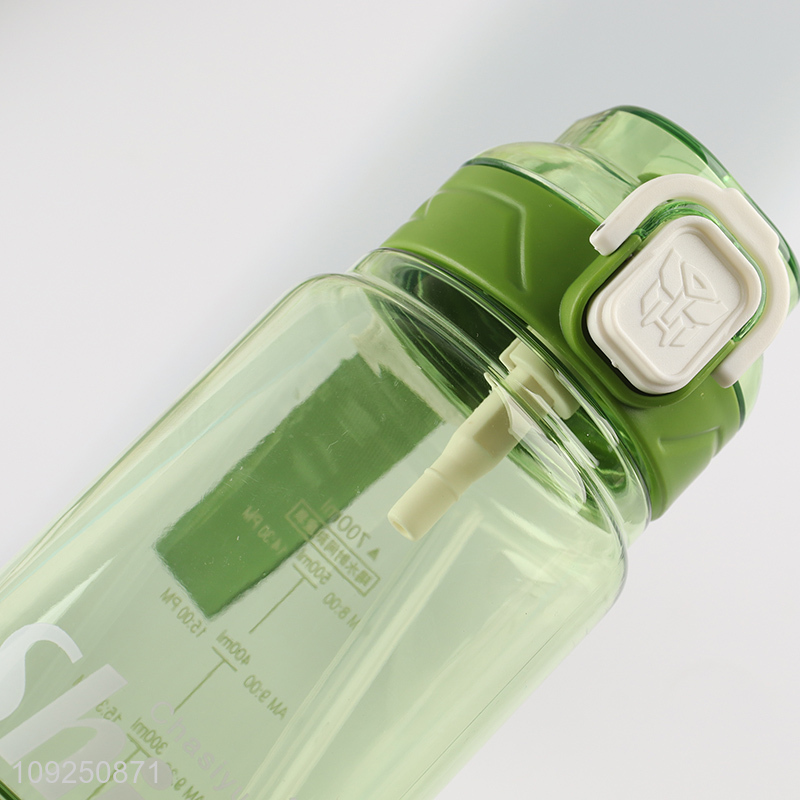 New Arrival Portable Summer Plastic Water Bottle with Straw for Women & Girls