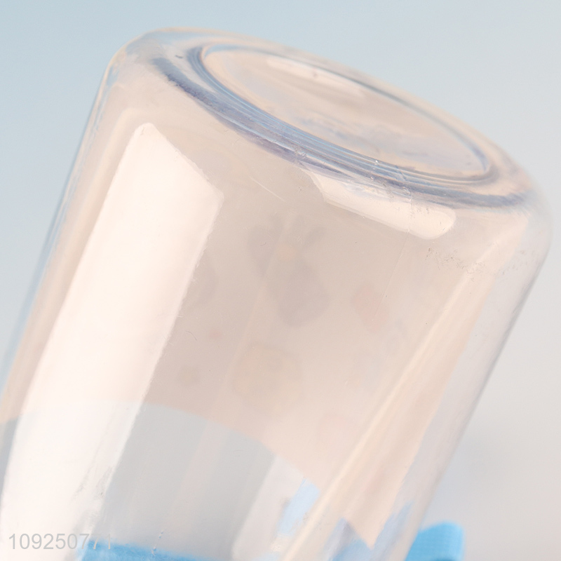 China Wholesale Kids Children Plastic Water Bottle with Shoulder Strap and Straw